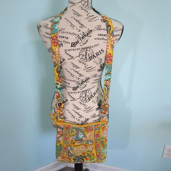 Vera Bradley Crossbody Hipster Retired Yellow Paisley Provencal Pattern - Picture 3 of 4